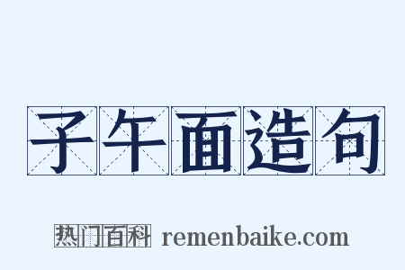 子午面造句是什么意思的图片
